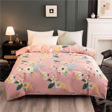 芃成家纺 2021新款棉加绒单被套 木兰花开