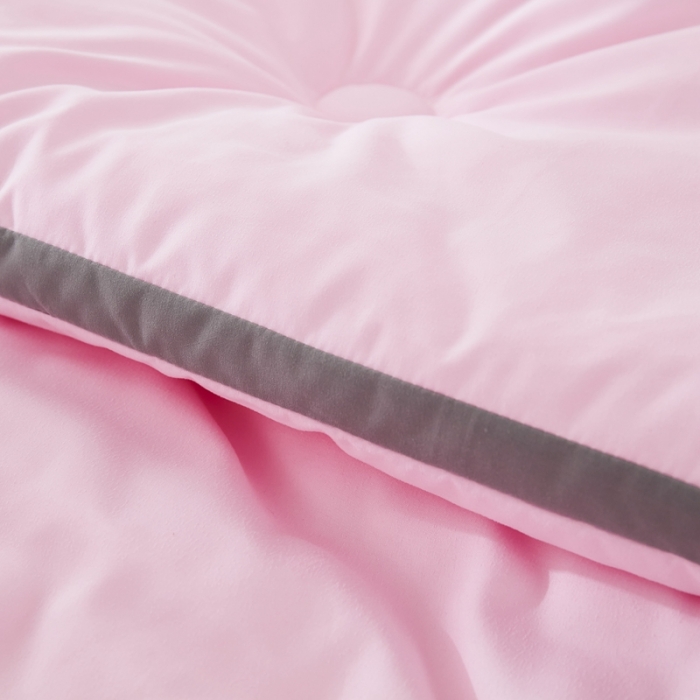 91家纺网 家纺一手货源 找家纺 啊雅 2025新款高克重面料立体冬被 暖粉