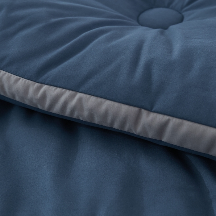 91家纺网 家纺一手货源 找家纺 啊雅 2025新款高克重面料立体冬被 暖蓝