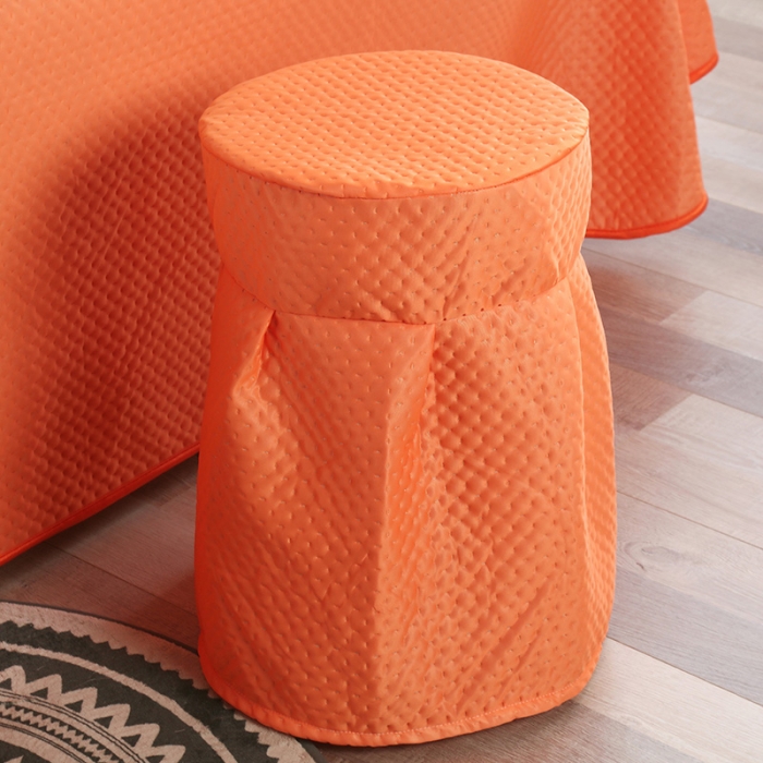 91家纺网 家纺一手货源 找家纺 2025新款凉感丝美容床单款四件套-罗马假日系列 橘红