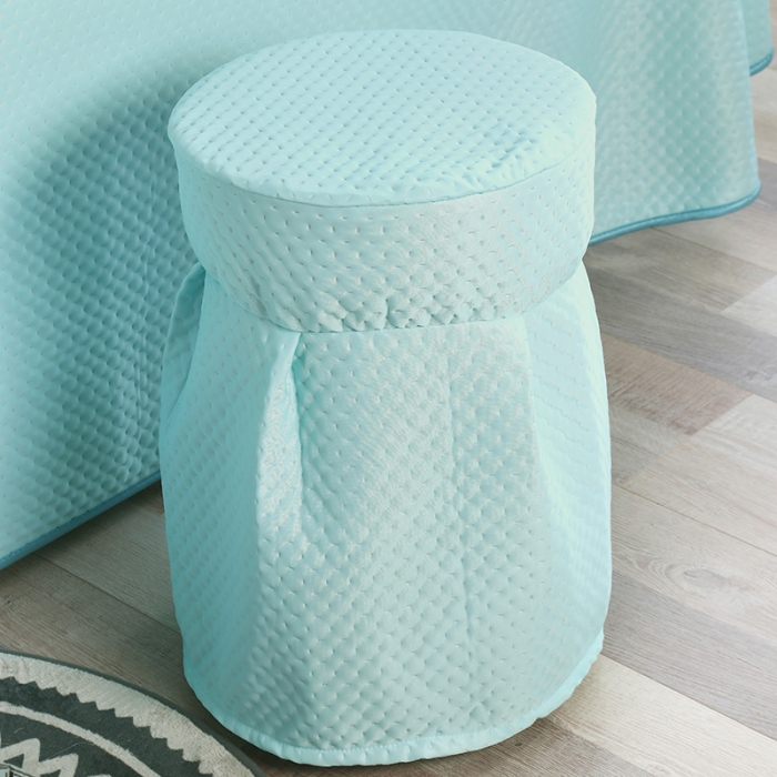 91家纺网 家纺一手货源 找家纺 2025新款凉感丝美容床单款四件套-罗马假日系列 天蓝