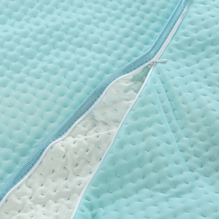 91家纺网 家纺一手货源 找家纺 2025新款凉感丝美容床单款四件套-罗马假日系列 天蓝