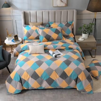 91家纺网 家纺一手货源 找家纺 （总2）金纱玉纺 2022新款全棉磨毛四件套