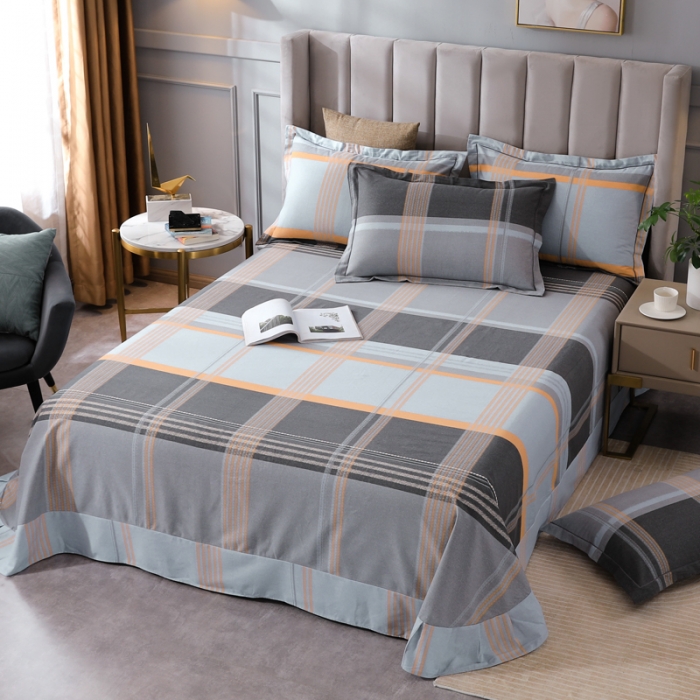 91家纺网 家纺一手货源 找家纺 金纱玉纺 2022新款全棉磨毛四件套 安慕希-灰