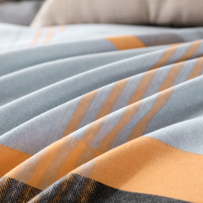 91家纺网 家纺一手货源 找家纺 金纱玉纺 2022新款全棉磨毛四件套 安慕希-灰