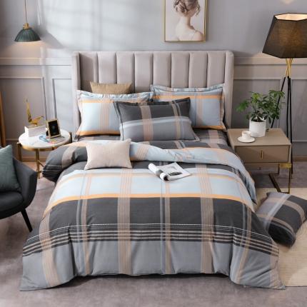 金纱玉纺 2022新款全棉磨毛四件套 安慕希-灰