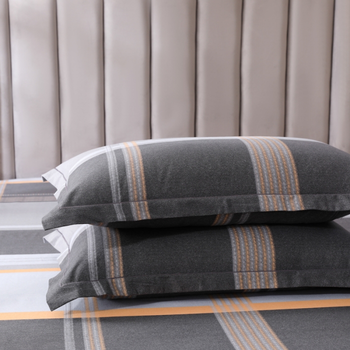 91家纺网 家纺一手货源 找家纺 金纱玉纺 2022新款全棉磨毛四件套 安慕希-灰