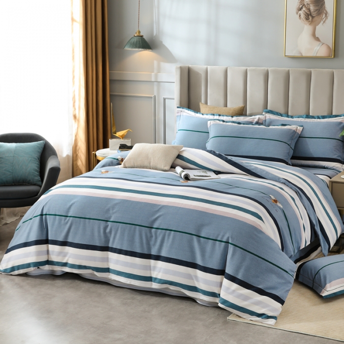 91家纺网 家纺一手货源 找家纺 金纱玉纺 2022新款全棉磨毛四件套 昆虫记