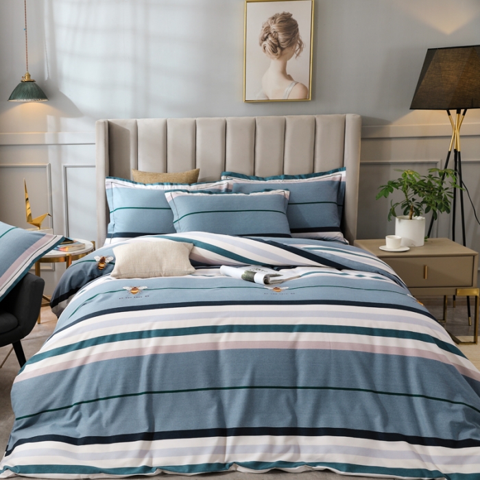 91家纺网 家纺一手货源 找家纺 金纱玉纺 2022新款全棉磨毛四件套 昆虫记