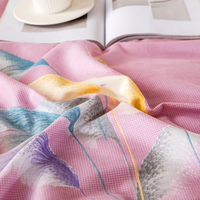 91家纺网 家纺一手货源 找家纺 金纱玉纺 2022新款全棉磨毛四件套 莱茵河畔-粉