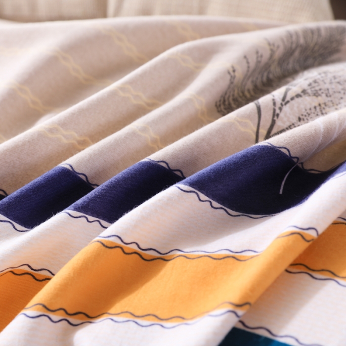 91家纺网 家纺一手货源 找家纺 金纱玉纺 2022新款全棉磨毛四件套 岁月静好-米