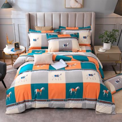 金纱玉纺 2022新款全棉磨毛四件套 小马驹