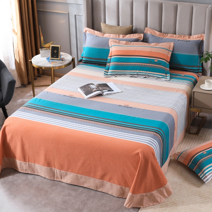 91家纺网 家纺一手货源 找家纺 金纱玉纺 2022新款全棉磨毛四件套 炫彩