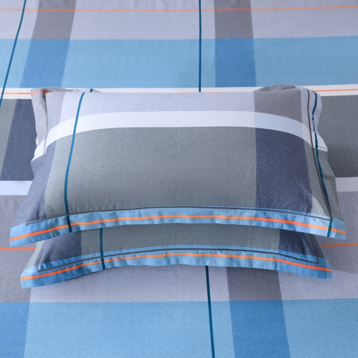 91家纺网 家纺一手货源 找家纺 金纱玉纺 2022新款全棉磨毛四件套 艺术空间-蓝