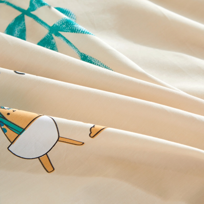 91家纺网 家纺一手货源 找家纺 宜凡 2021新款全棉印花夹棉床裙-床裙三件套 流年