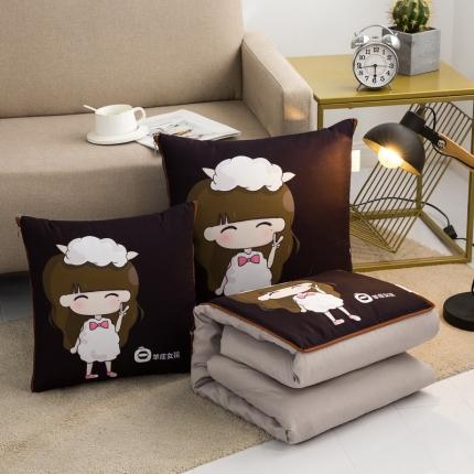 宝马家纺 2022新款芦荟棉数码印花抱枕被 白羊座