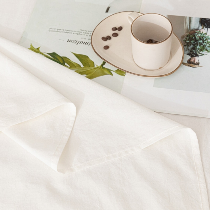 91家纺网 家纺一手货源 找家纺 蓝巢家纺 2021新款全棉水洗棉单床单 本白