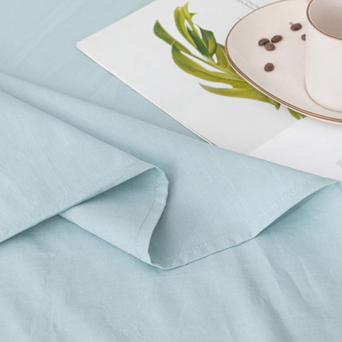 91家纺网 家纺一手货源 找家纺 蓝巢家纺 2021新款全棉水洗棉单床单 繁星蓝