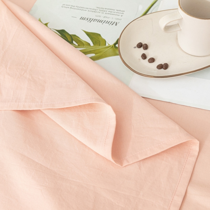 91家纺网 家纺一手货源 找家纺 蓝巢家纺 2021新款全棉水洗棉单床单 浅粉