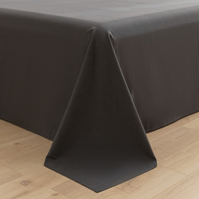 91家纺网 家纺一手货源 找家纺 蓝巢家纺 2021新款全棉水洗棉单床单 深灰