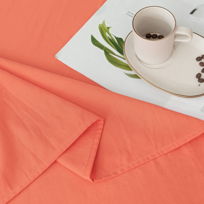 91家纺网 家纺一手货源 找家纺 蓝巢家纺 2021新款全棉水洗棉单床单 时尚桔