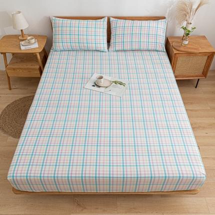 91家纺网 家纺一手货源 找家纺 （总）蓝巢家纺 2021新款全棉水洗棉单床笠