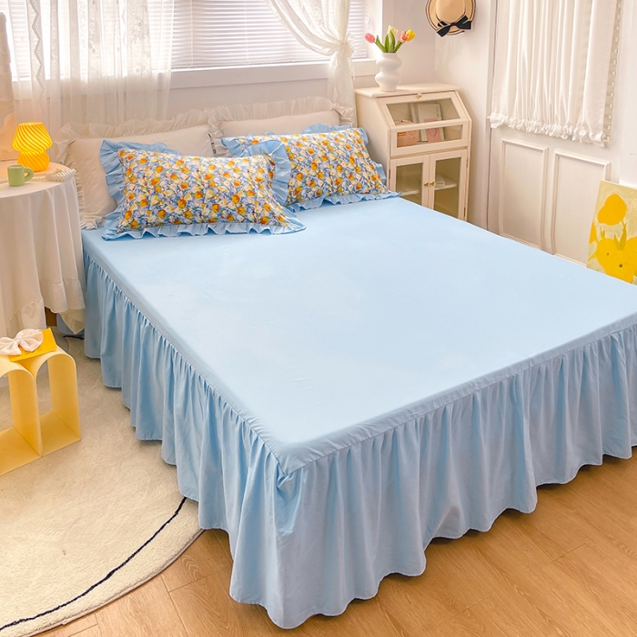 91家纺网 家纺一手货源 找家纺 （总）金丝鸟 2021新款全棉韩版床裙款四件套