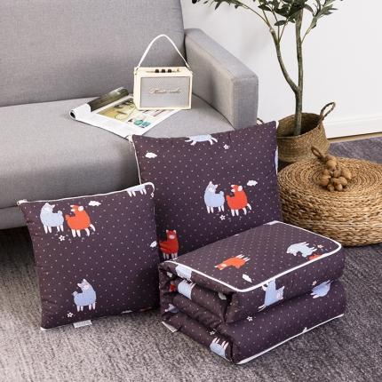 宝马家纺 2022新款精梳棉抱枕被 懒洋洋