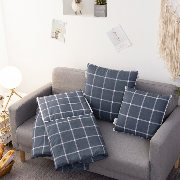 91家纺网 家纺一手货源 找家纺 宝马家纺 2022新款精梳棉抱枕被 青涩年华