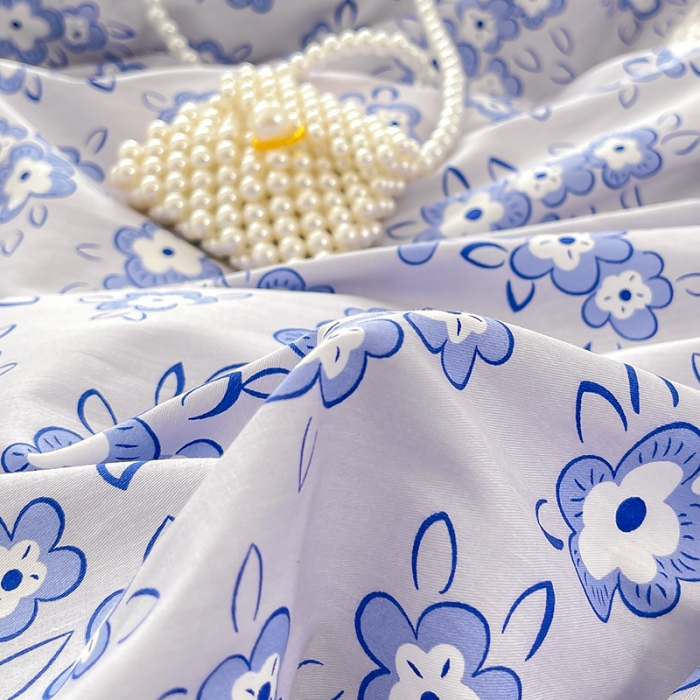 91家纺网 家纺一手货源 找家纺 金丝鸟 2021新款全棉韩版床裙款四件套 觅觅花园床裙款