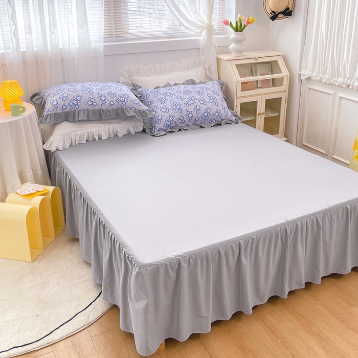 91家纺网 家纺一手货源 找家纺 金丝鸟 2021新款全棉韩版床裙款四件套 觅觅花园床裙款