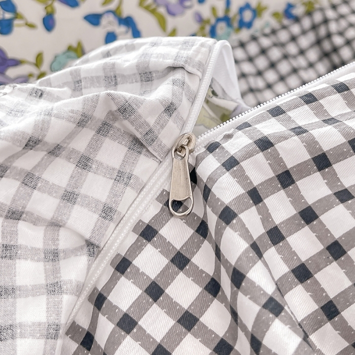 91家纺网 家纺一手货源 找家纺 金丝鸟 2021新款全棉韩版床裙款四件套 紫色牵牛床裙款