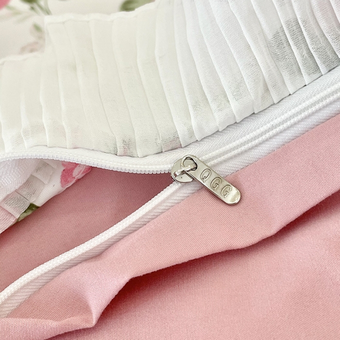 91家纺网 家纺一手货源 找家纺 琪格格纺织 2022新款水洗棉蕾丝边四件套 忘忧