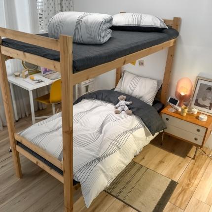 91家纺网 家纺一手货源 找家纺 （总）金爱家2021新款纯棉时尚简约北欧学生床三件套