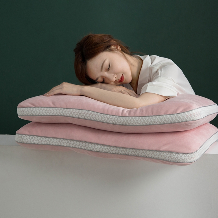 91家纺网 家纺一手货源 找家纺 （总）多点家居 2021新款麂皮绒热熔棉枕45*70/只