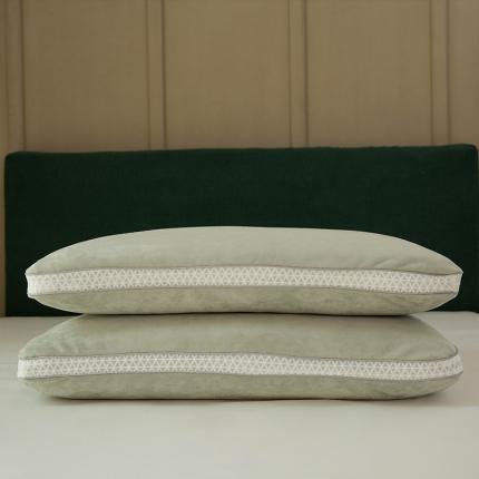 多点家居 2021新款麂皮绒热熔棉枕45*70/只 灰