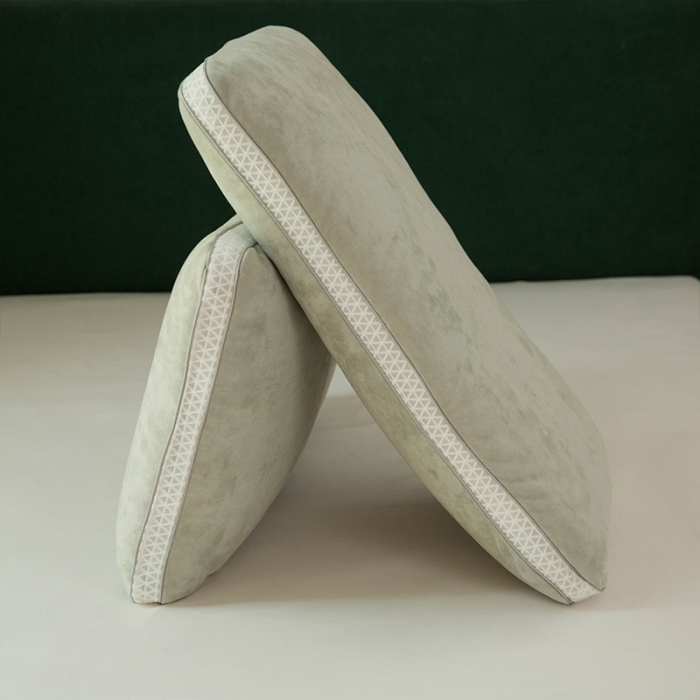 91家纺网 家纺一手货源 找家纺 多点家居 2021新款麂皮绒热熔棉枕45*70/只 灰