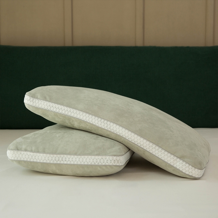 91家纺网 家纺一手货源 找家纺 多点家居 2021新款麂皮绒热熔棉枕45*70/只 灰