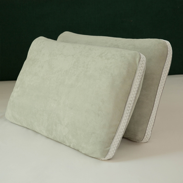 91家纺网 家纺一手货源 找家纺 多点家居 2021新款麂皮绒热熔棉枕45*70/只 灰