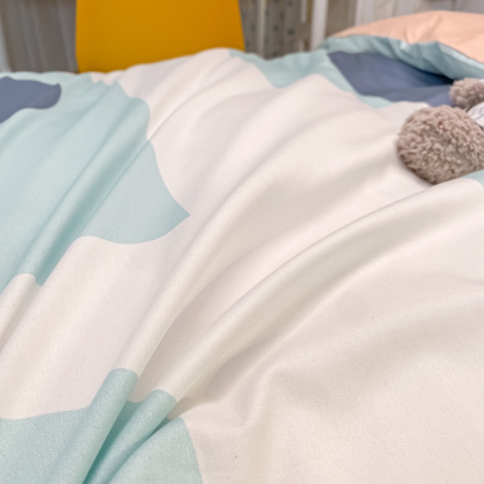 91家纺网 家纺一手货源 找家纺 （总）金爱家2021新款纯棉时尚简约北欧学生床三件套