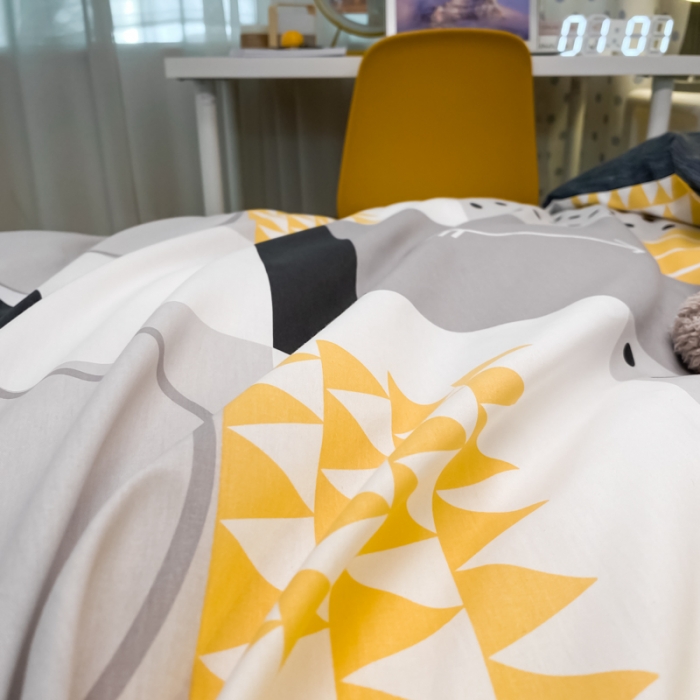 91家纺网 家纺一手货源 找家纺 金爱家2021新款纯棉时尚简约北欧学生床三件套 潮派