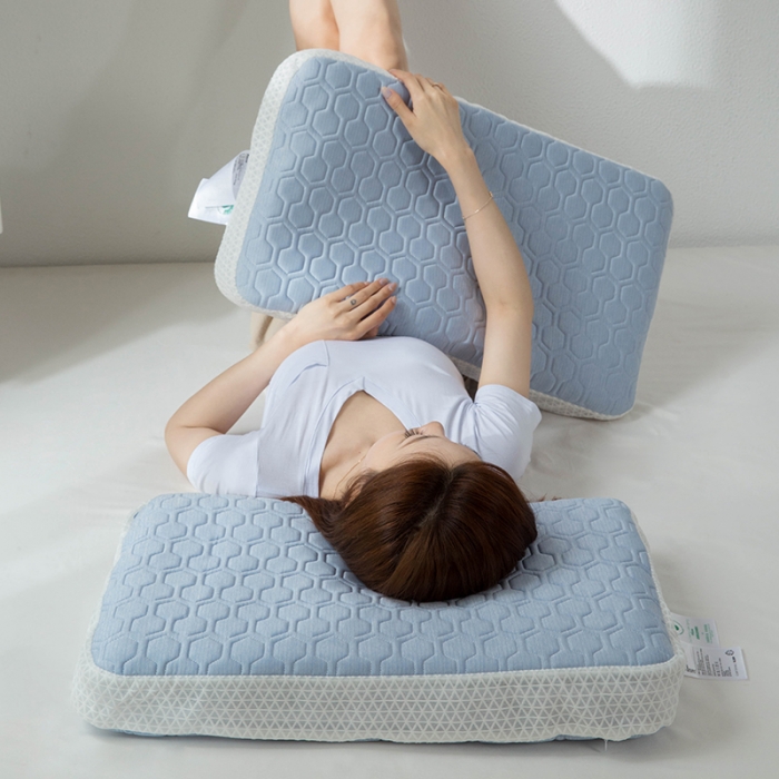 91家纺网 家纺一手货源 找家纺 多点家居 2021新款凉感乳胶弹簧枕40*70/只