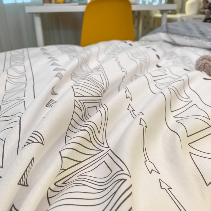 91家纺网 家纺一手货源 找家纺 金爱家2021新款纯棉时尚简约北欧学生床三件套 洛林