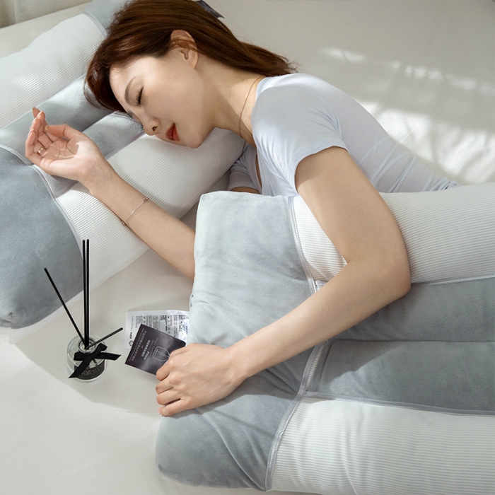 91家纺网 家纺一手货源 找家纺 多点家居 2021新款明目香薰枕45*70/只 灰