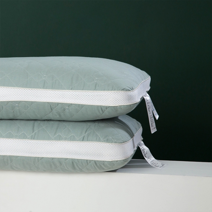 91家纺网 家纺一手货源 找家纺 多点家居 2021新款双层纱云棉呼吸枕40*60/只 绿