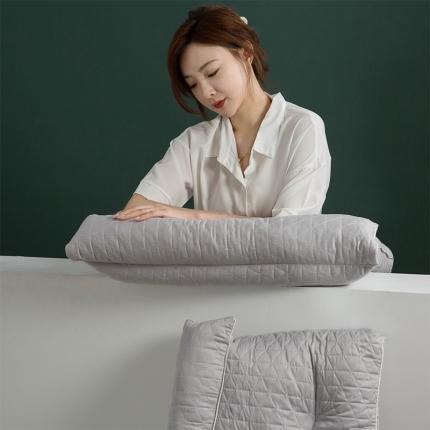 多点家居 2021新款生姜暖绒乳胶护颈枕40*70/只 灰