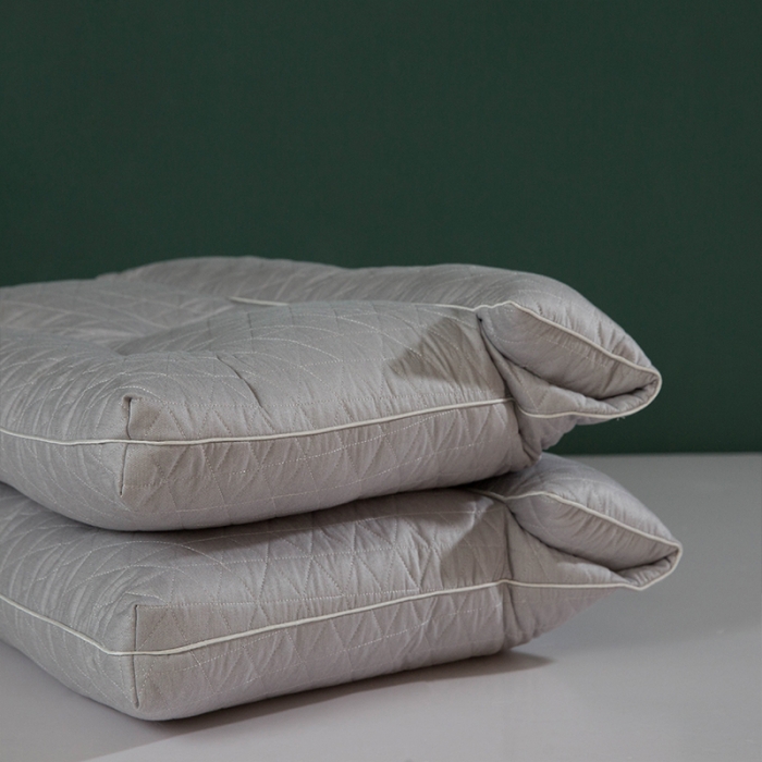 91家纺网 家纺一手货源 找家纺 多点家居 2021新款生姜暖绒乳胶护颈枕40*70/只 灰