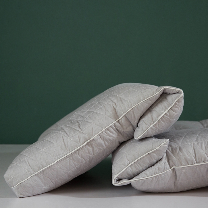 91家纺网 家纺一手货源 找家纺 多点家居 2021新款生姜暖绒乳胶护颈枕40*70/只 灰