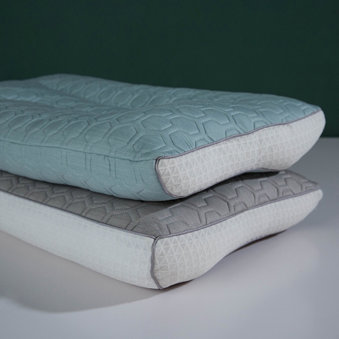 91家纺网 家纺一手货源 找家纺 多点家居 2021新款吸湿排汗安睡枕65*40/只 蓝色