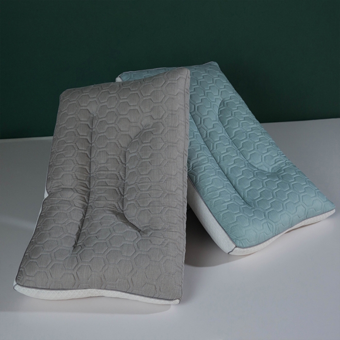 91家纺网 家纺一手货源 找家纺 多点家居 2021新款吸湿排汗安睡枕65*40/只 灰色